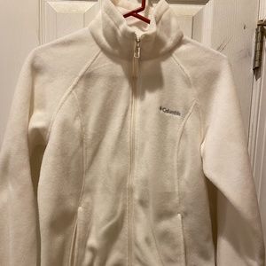 Women’s Columbia Fleece Full Zip Jacket White Medium